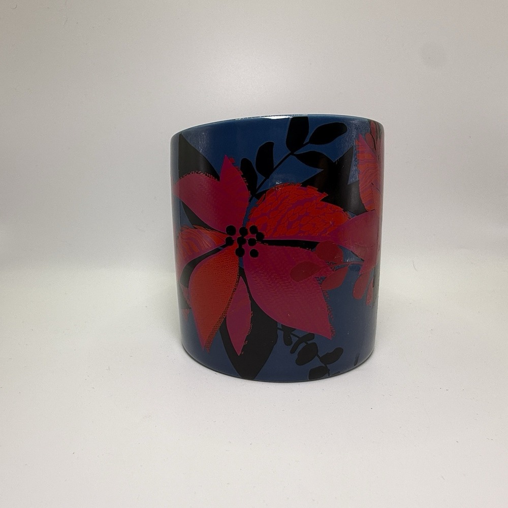 Starbucks 12 Oz.‎ Floral Royal Blue Coffee Cup Mug 2021 - Picture 2 of 6